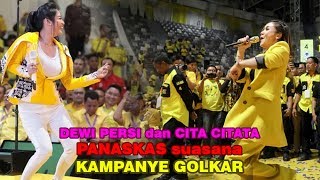 DEWI PERSIK dan CITA CITATA panaskan panggung kampanye GOLKAR, di ISTORA SENAYAN selasa kemaren