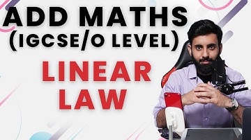 IGCSE/O level Add Maths - LINEAR LAW
