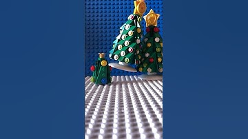 Lego Christmas tree vs Lego Christmas tree! #animation #stopmotion #lego #christmas #christmastree