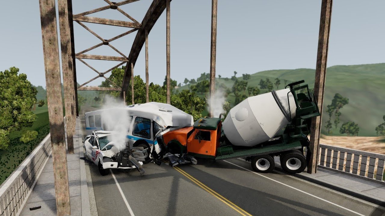Truck and Car Crashes | BeamNG Drive Crashes - YouTube