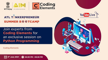 ATL Tinkerpreneur Summer Bootcamp - Python Programming