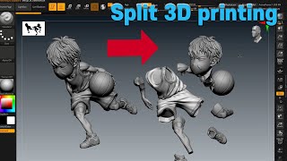 How to Split 3D Printing Whole Figure Parts (Zbrush Polygroup Application)