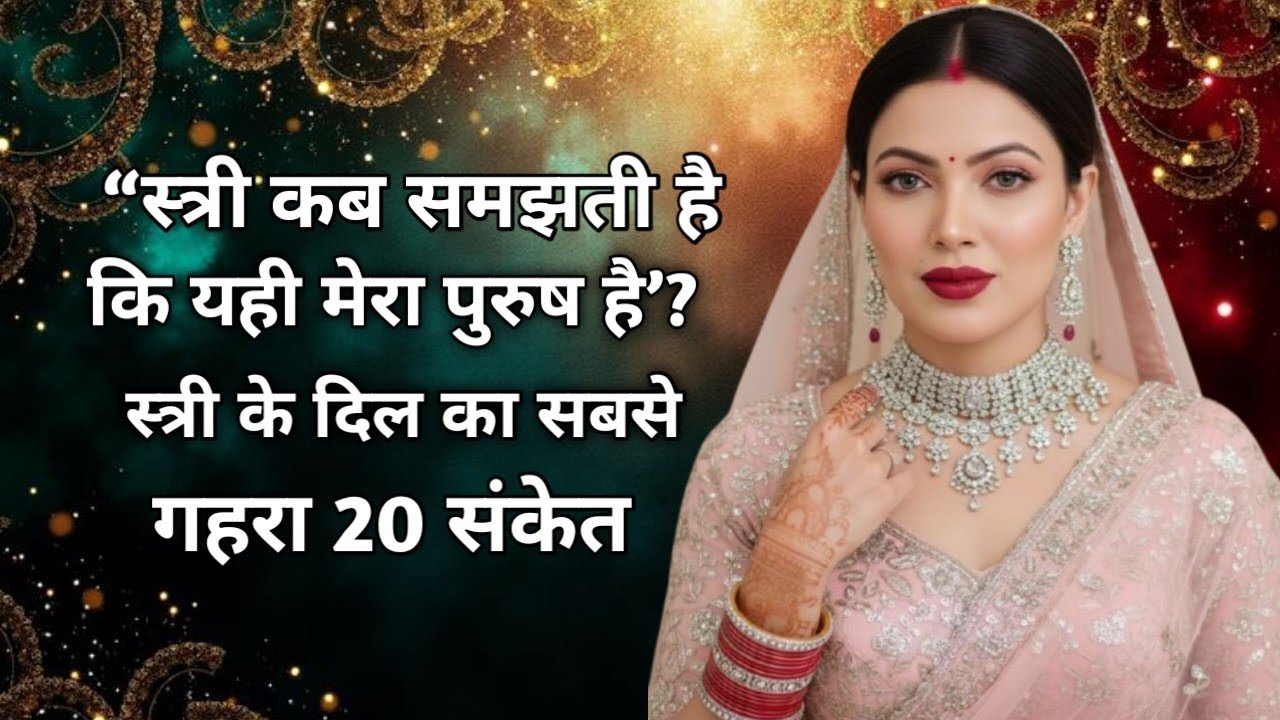 “स्त्री कब समझती है कि ‘यही मेरा पुरुष है’? स्त्री के दिल का सबसे गहरा सच 20 संकेत जो बताते हैं 