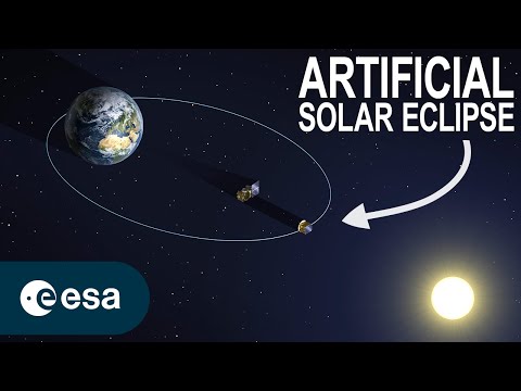 Mimicking a Solar Eclipse in space
