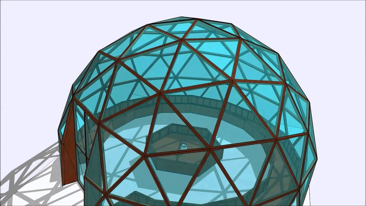 How to Google Sketchup Pt 2 Biodome Greenhouse 18ft Diameter Animation