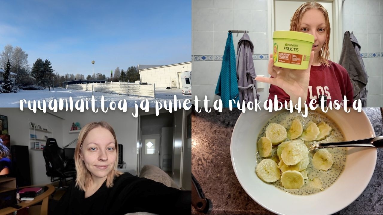 ruuanlaittoa, flunssanpoikanen ja ruokabudjettihaaste helmikuulle | vlogi