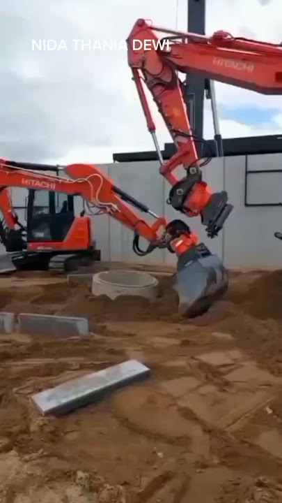 EXCAVATORS CAN DIG SOIL WITH MORE ACCURACY THAN HUMANS⁉️😱 #viral #excavator #bus