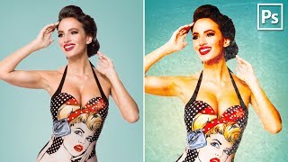 РЕТРО ПОСТЕР В СТИЛЕ PIN-UP В ADOBE PHOTOSHOP CC РЕТРО ПОСТЕР В СТИЛЕ PIN-UP В ADOBE PHOTOSHOP CC