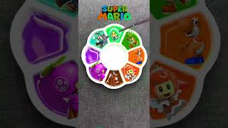Color Mixing Magic with Super Mario #mario #satisfying #colormix