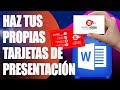 🔴Como hacer TARJETAS DE PRESENTACIÓN EN WORD