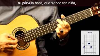 Como tocar "Piensa en mí" en guitarra / How to play "Piensa en mí" on guitar chords