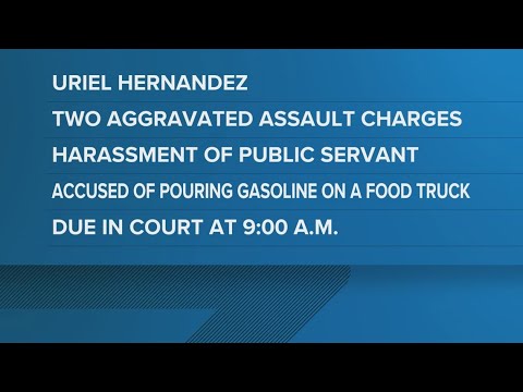 Man accused of trying to set food truck on fire due in court - YouTube