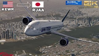 4k | AEROFLY FS GLOBAL | FULL FLIGHT | BOEING 787-10 | Newark[KEWR]-Narita[RJAA](UNITED Airline)
