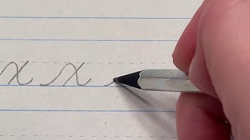 Lowercase "x" in cursive