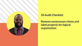 5S Audit Process - Organizing for Efficiency using eAuditor