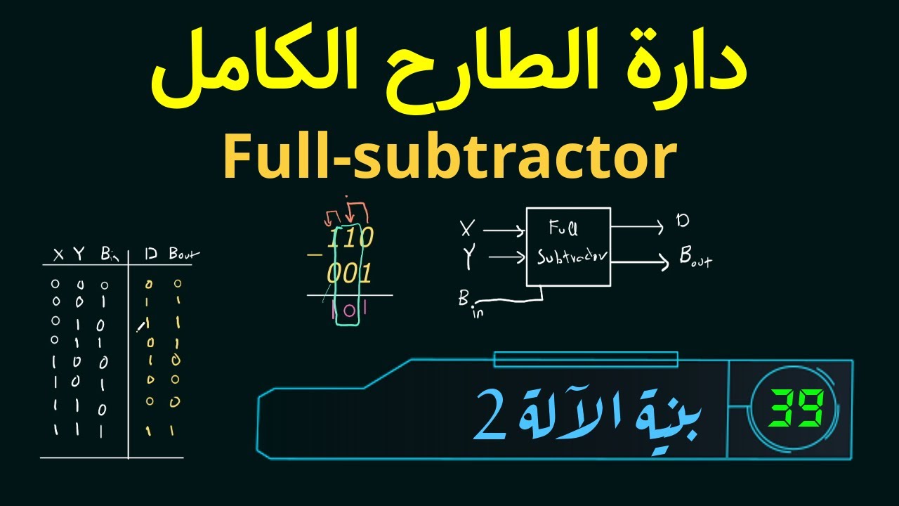 Soustracteur compler |full subtractor |  الطارح الكامل