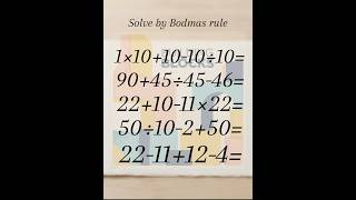 Bodmas rule #maths #facts #trick #shorts #viral 🔥🔥#video #knowledge #knowledge