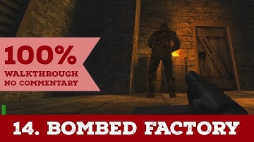 Return to Castle Wolfenstein Walkthrough (All Secrets,I am Death Incarnate) part 14 BOMBED FACTORY