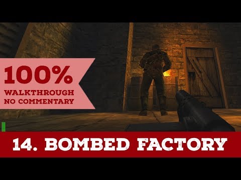 Return to Castle Wolfenstein Walkthrough (All Secrets,I am Death Incarnate) part 14 BOMBED FACTORY