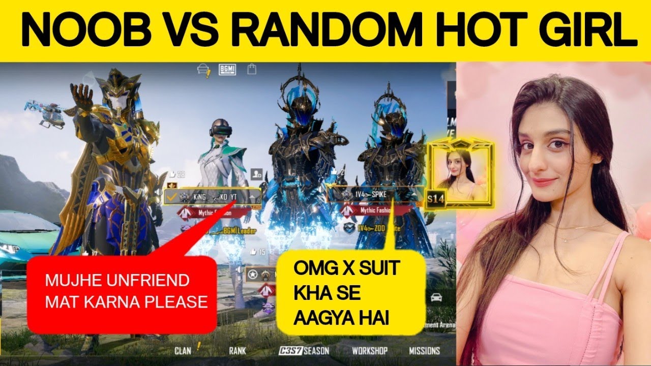 रैंडम प्लेयर कोल मी नूब / BGMI Best Noob Prank Ever 50RP MAX & MYTHIC OUTFITS 90/70 uc can $10 #1