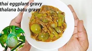 Sri Lankan Style Thai Eggplant Gravy in tamil | Thalana Batu Gravy in tamil | & English