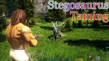 ARK: Survival Evolved - Heart-Stopping Taming Drama: Surviving a High-Level Stegosaurus Taming!
