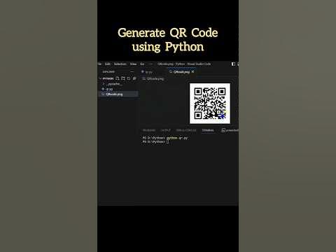generate QR Code using python #python #shorts #short - YouTube image.