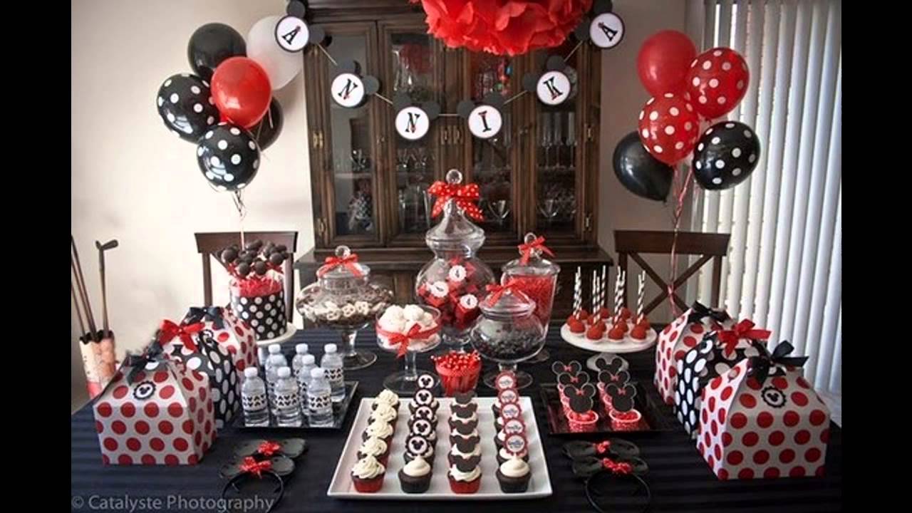 Cool Mickey mouse birthday  party  decorations  ideas  YouTube 