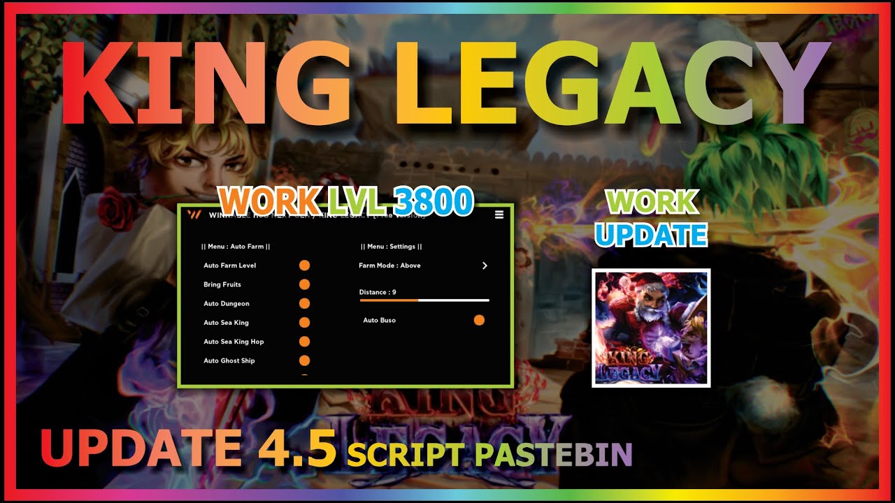 KING LEGACY Script Pastebin 2023 AUTO FARM, QUEST