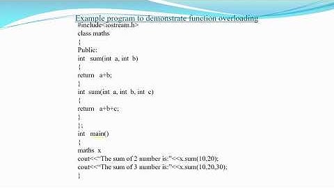 2nd PUC - COMPUTER SCIENCE - FUNCTION OVERLOADING - PART - 1