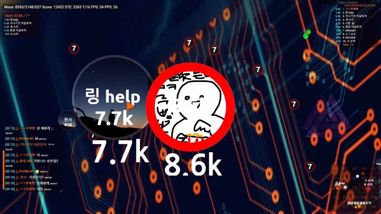 agario same(?) size popsplit