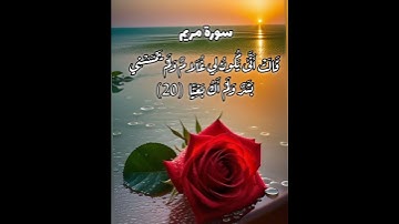 سورة مريم الأية 19 20 21 22#♡♡♡#🌸🌸🌸🌸🌸