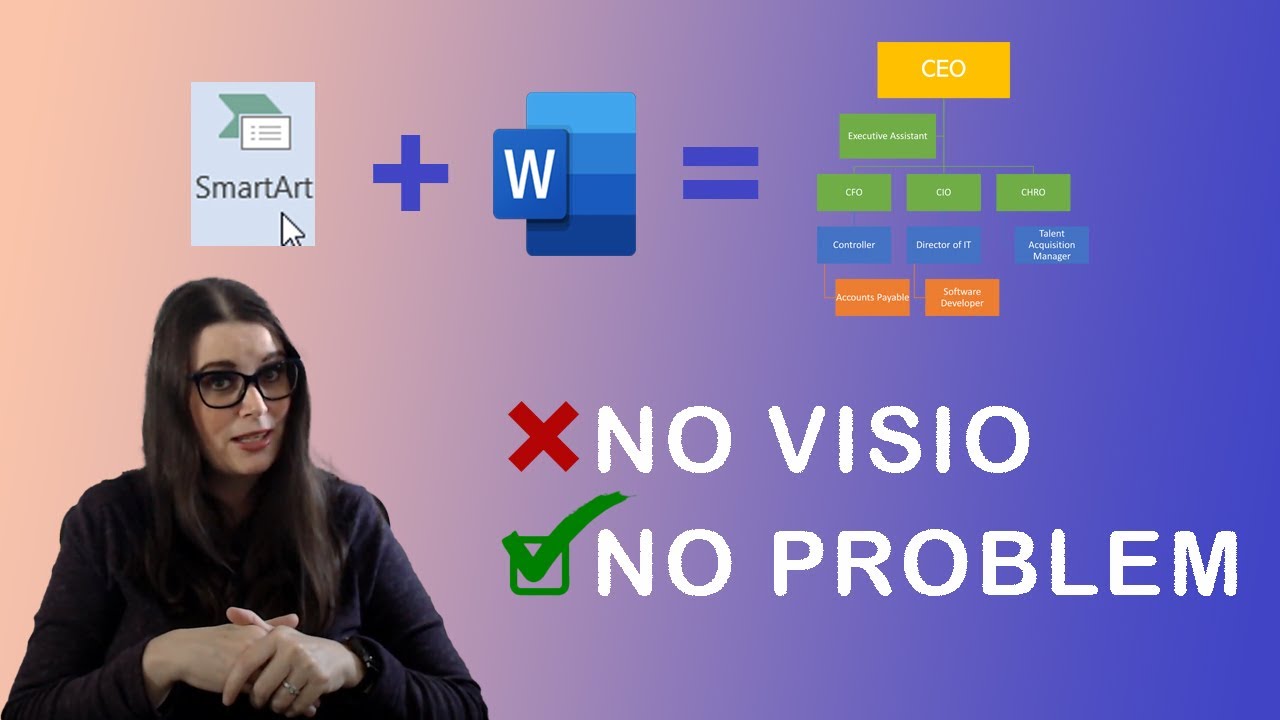 How to create an organizational chart using SmartArt in Word YouTube
