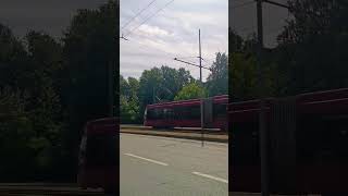 Трамвай БКМ 845 следует на маршрут 7 в Казани #трамвай #tram #автобус #bus #транспорт #transport