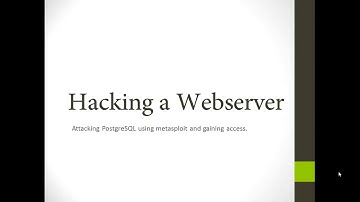 Attacking a Webserver Using Metasploit