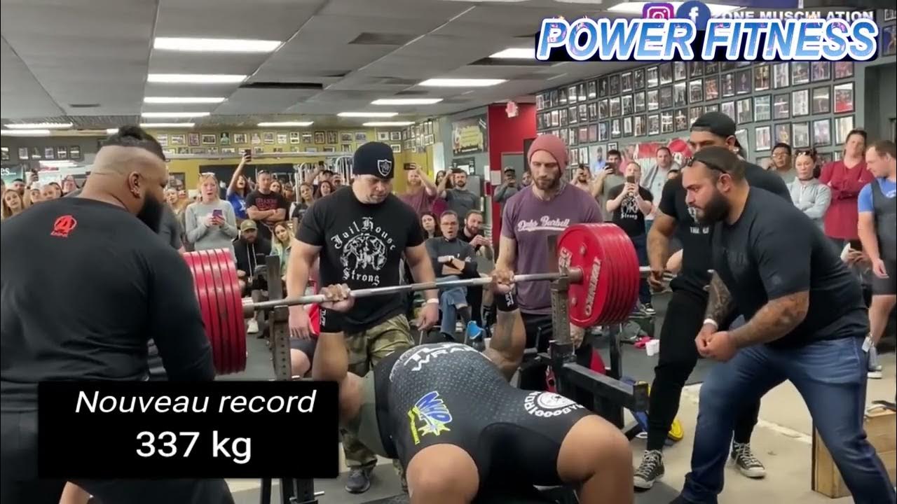 Record du monde au développé couché 337 kg JULIUS MADDOX YouTube