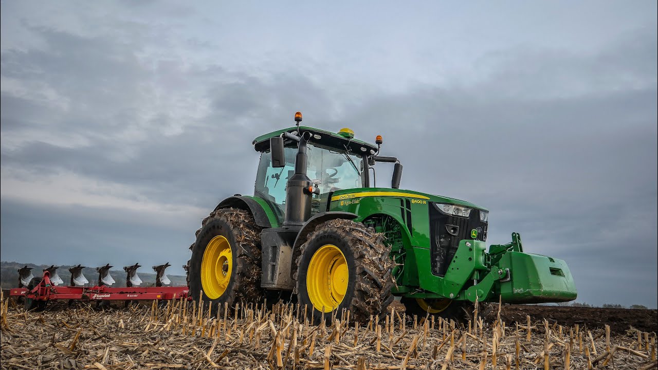 🇵🇱 Nowy Nabytek John Deere 8400R I Orka zimowa po kukurydzy I PGR Podolany I