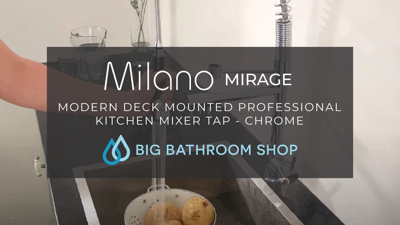 Milano Mirage - Chrome Pull-Down Spray Kitchen Tap | Big Bathroom Shop