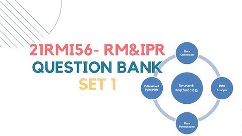 21RMI56- Research Methodology & Intellectual Property Rights|RM&IPR|Module 1|Question Bank & Answers