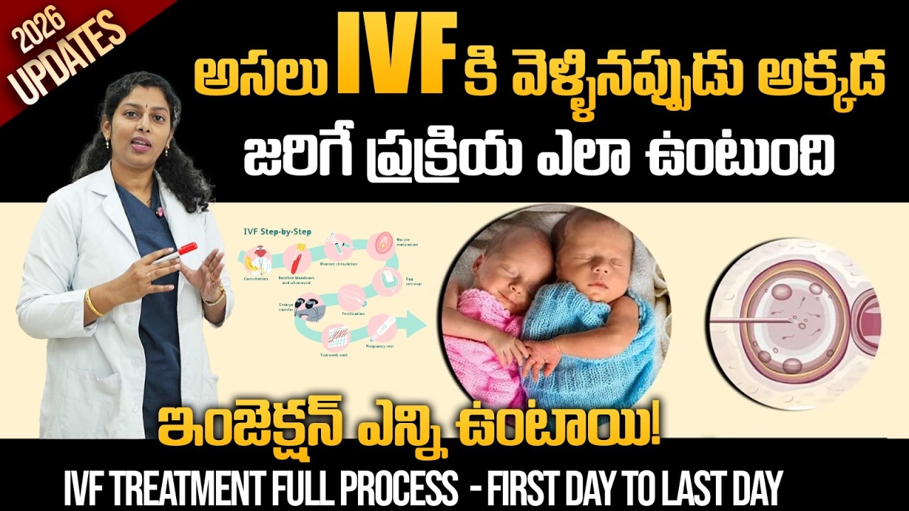 IVF ప్రక్రియ ఎలా ఉంటుంది : IVF Treatment Full Process ( First Day To Last Day ) | Dr. Biji B Pillai