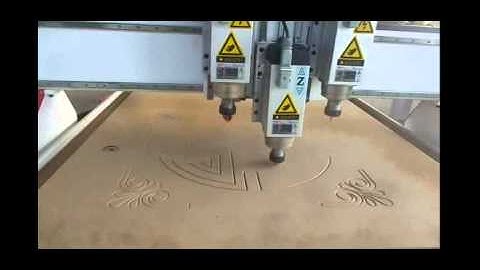 Simple ATC CNC Router with three spindles FLDM1325-3