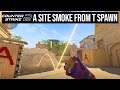 SMOKE A SITE FROM T SPAWN FOR SNEAKY PLANT IN SMOKE - DUST 2 - COUNTERSTRIKE 2 CS2