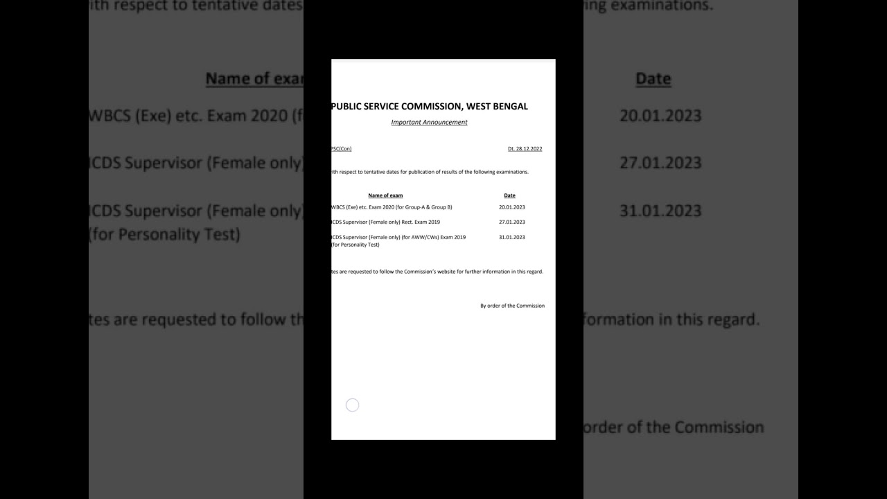 WBPSC ICDS & 2 OTHERS RESULT DATE OFFICIALLY LATEST UPDATE 28/12/2022
