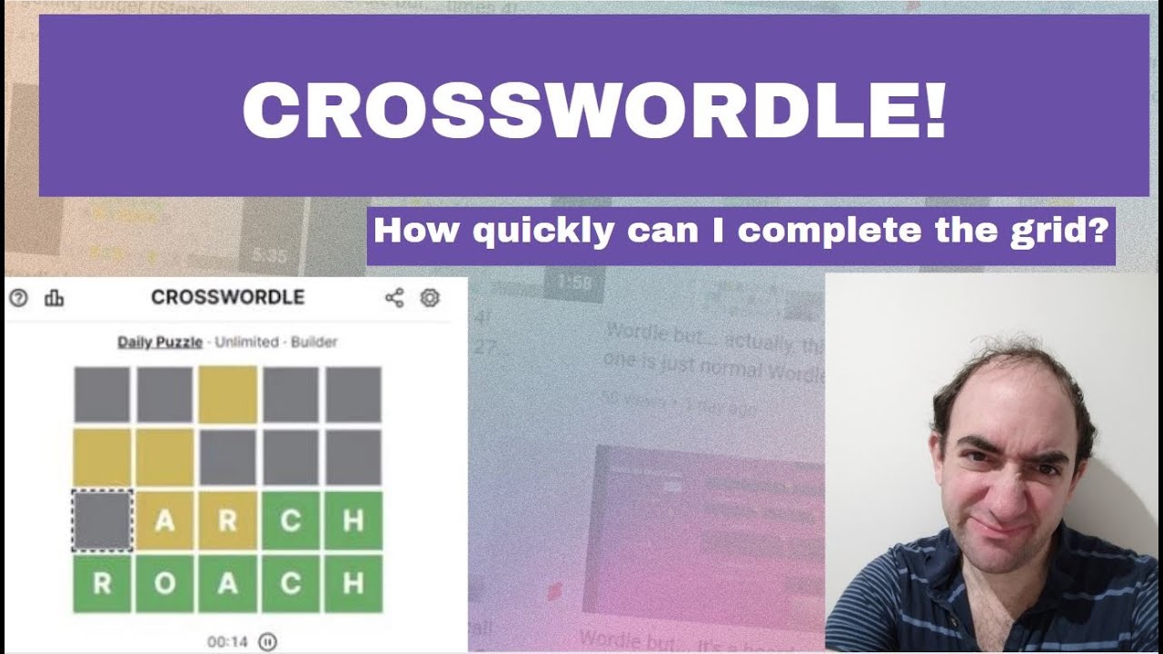 Wordle in reverse? CROSSWORDLE! Puzzle for 24 Jan 2023  YouTube