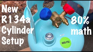 New R134a Refrigerant Recovery Cylinder 30 Lb Unboxing and Setup for First Use (Mastercool 64010)