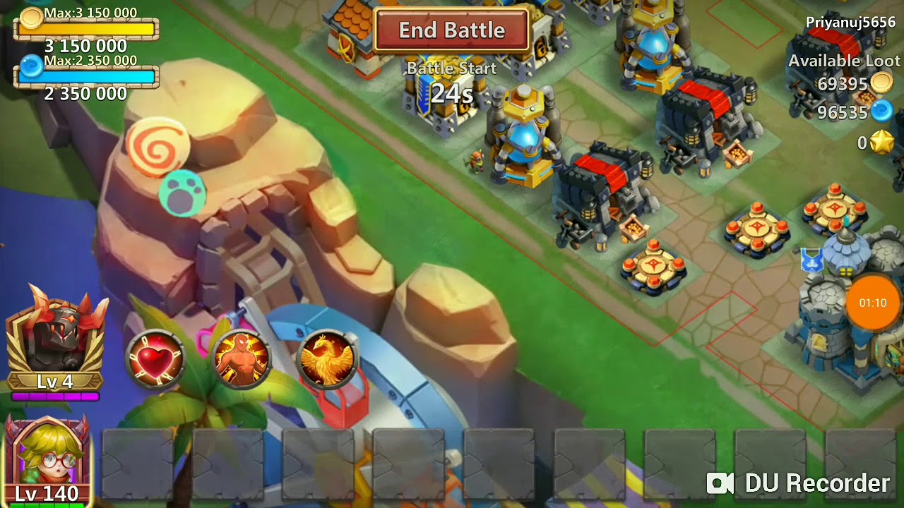 Professor ribbit vs Gunslinger castle clash