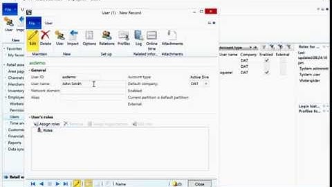 Rapise MS-Dynamics AX Demo