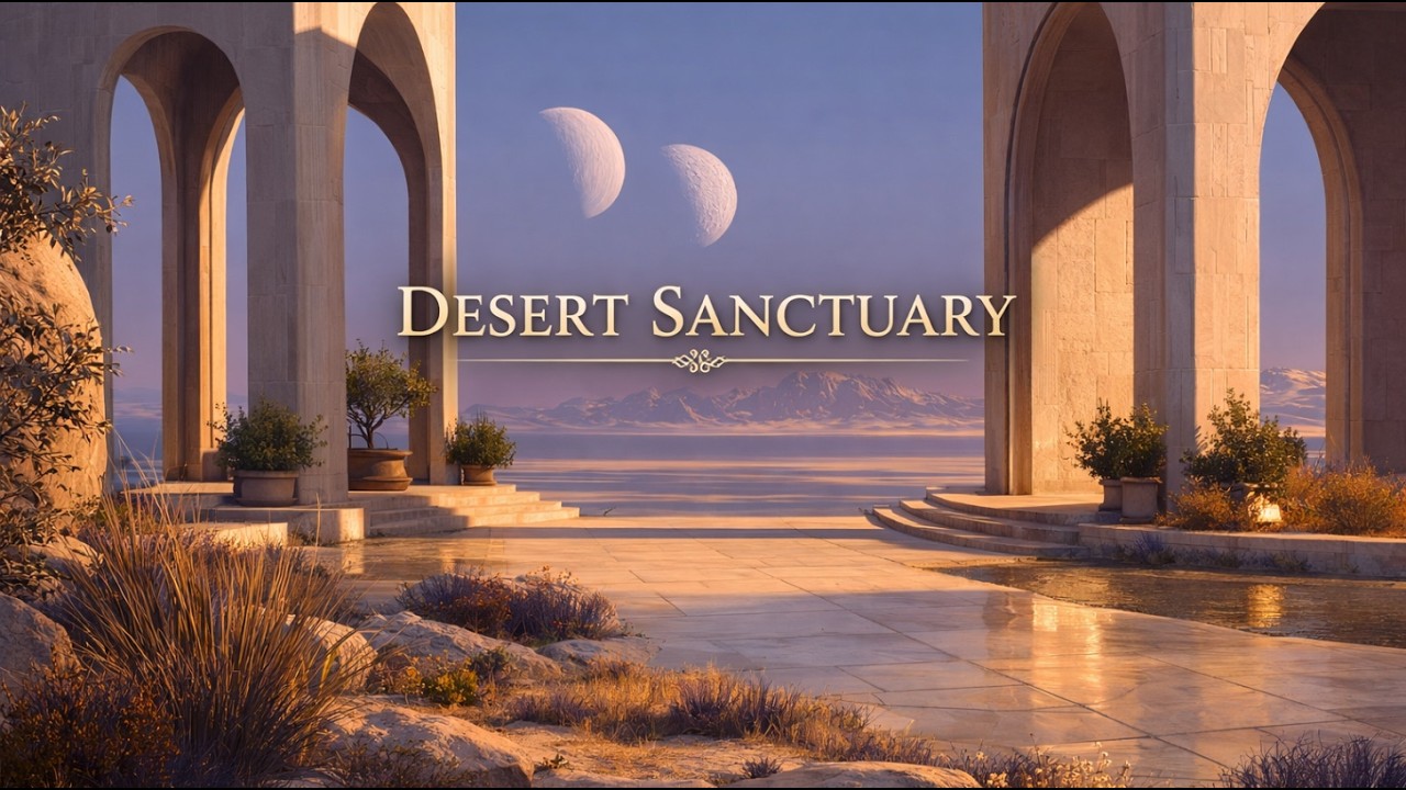 Desert Sanctuary – Deep Sleep Ambient Music  Ancient Cosmic Temple