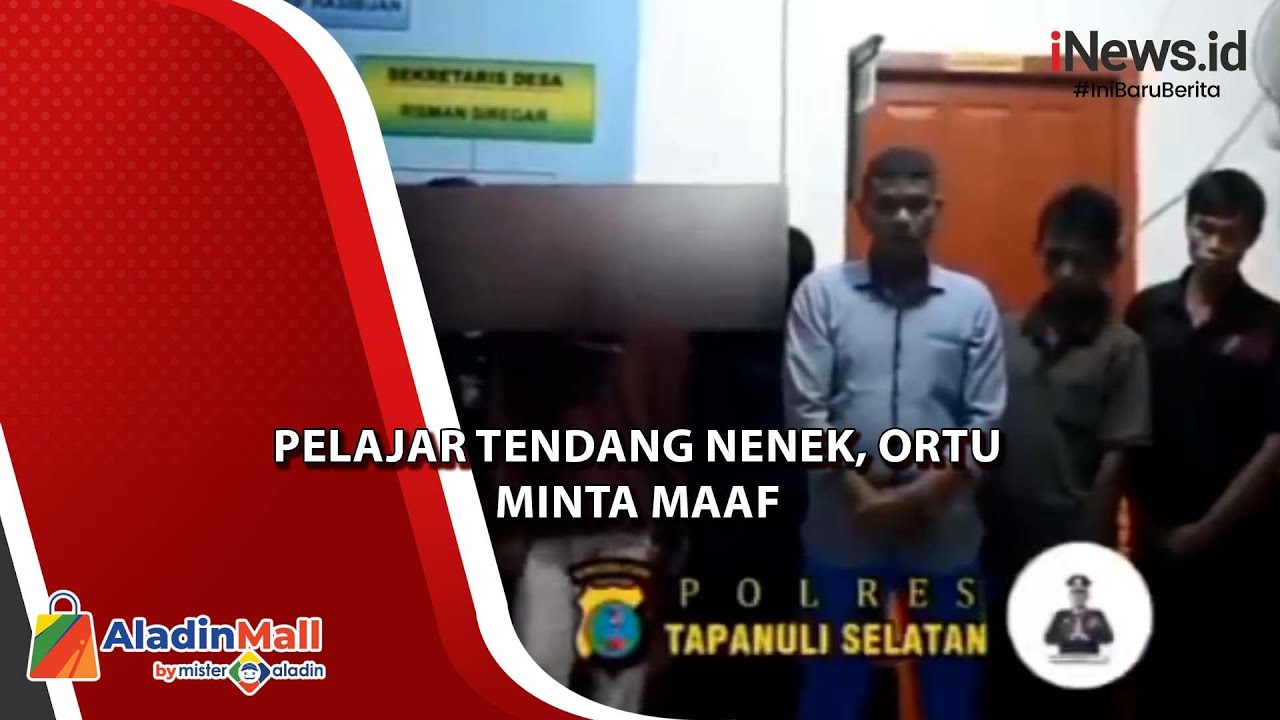 Heboh Pelajar SMA Tendang Nenek di Tapsel, Orang Tua Minta Maaf