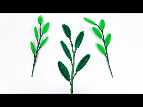 Beautiful Handmade Pipe Cleaner Leaves 🌿 DIY Green Stems 🍃 Perfect for Bouquets, Gifts & Crafts